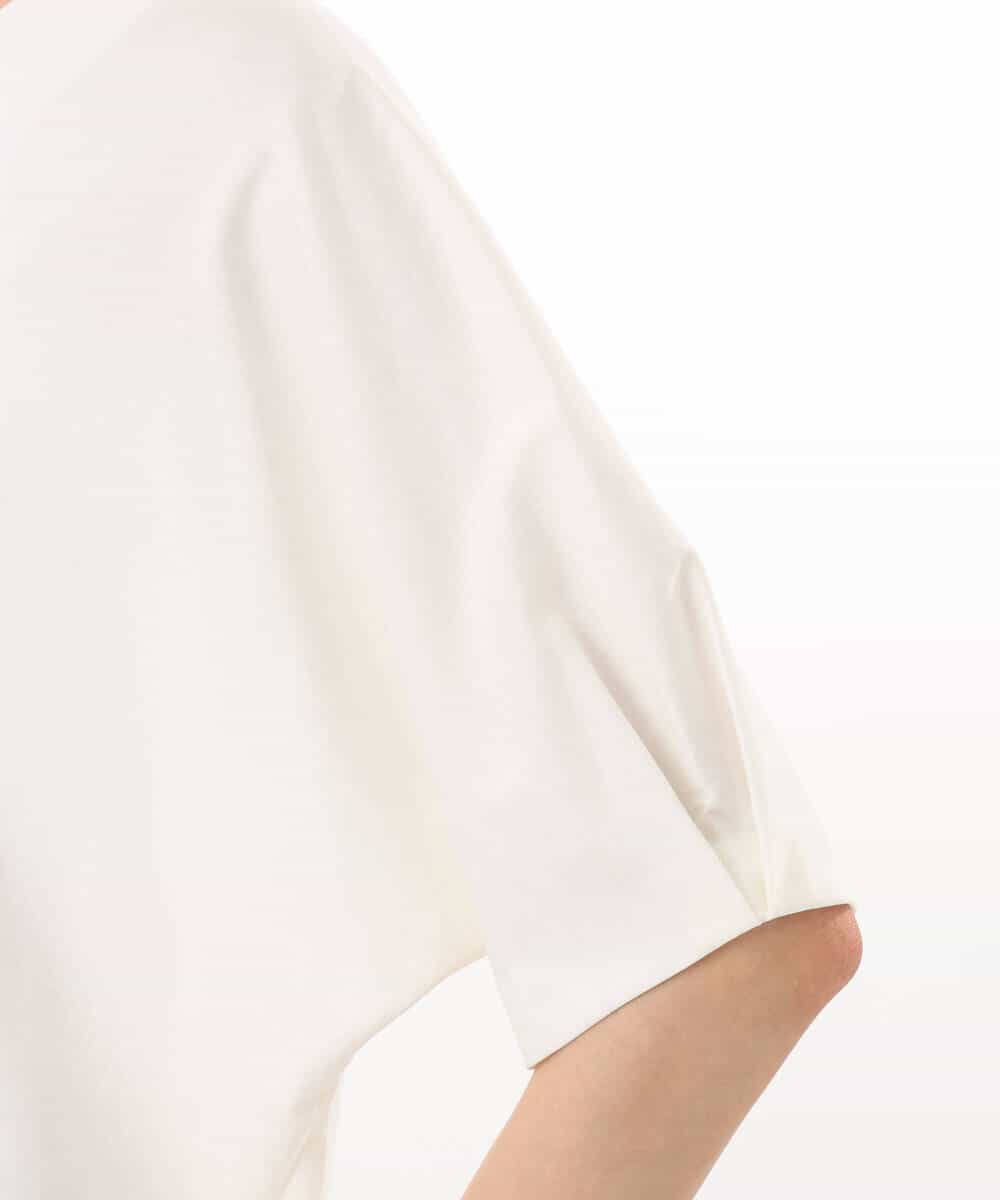 FKKGD52120 MK MICHEL KLEIN(MK ミッシェルクラン) [接触冷感/洗える]シルケットスムース ドルマンスリーブカットソー ホワイト