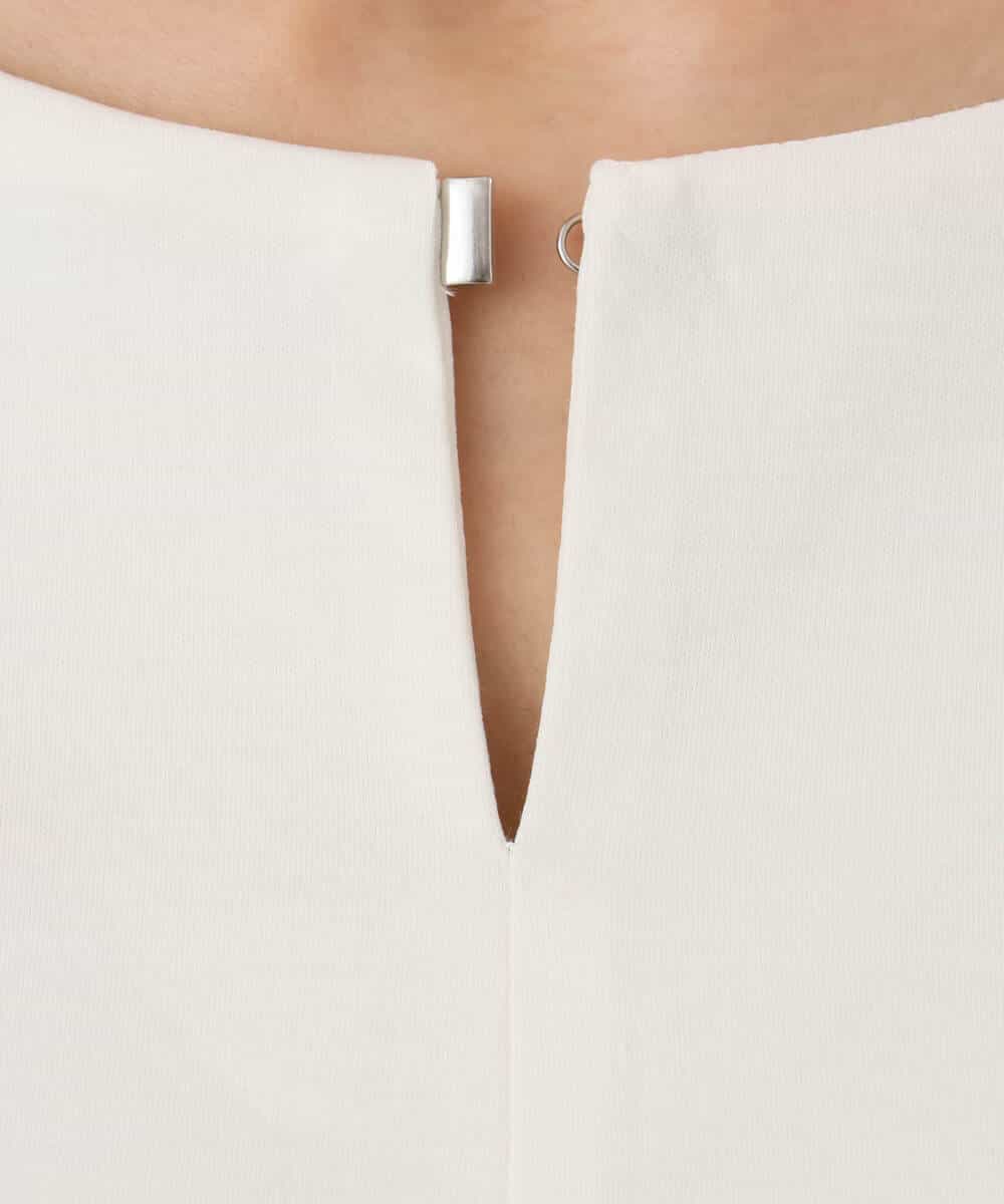 FKKGD52120 MK MICHEL KLEIN(MK ミッシェルクラン) [接触冷感/洗える]シルケットスムース ドルマンスリーブカットソー ホワイト