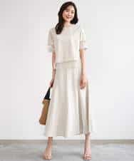 FKKGD56110 MK MICHEL KLEIN(MK ミッシェルクラン) [洗える]シアー切替えランタンスリーブカットソー ミント