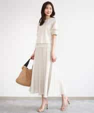 FKKGD56110 MK MICHEL KLEIN(MK ミッシェルクラン) [洗える]シアー切替えランタンスリーブカットソー ミント