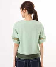 FKKGD56110 MK MICHEL KLEIN(MK ミッシェルクラン) [洗える]シアー切替えランタンスリーブカットソー ミント