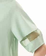 FKKGD56110 MK MICHEL KLEIN(MK ミッシェルクラン) [洗える]シアー切替えランタンスリーブカットソー ミント