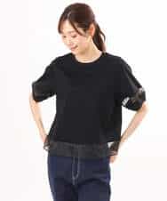 FKKGD56110 MK MICHEL KLEIN(MK ミッシェルクラン) [洗える]シアー切替えランタンスリーブカットソー ミント