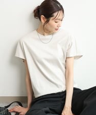 FKKGD62090 MK MICHEL KLEIN(MK ミッシェルクラン) [接触冷感/洗える]裾ドロストデザインカットソー グレージュ