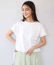 FKKGD62090 MK MICHEL KLEIN(MK ミッシェルクラン) [接触冷感/洗える]裾ドロストデザインカットソー ホワイト