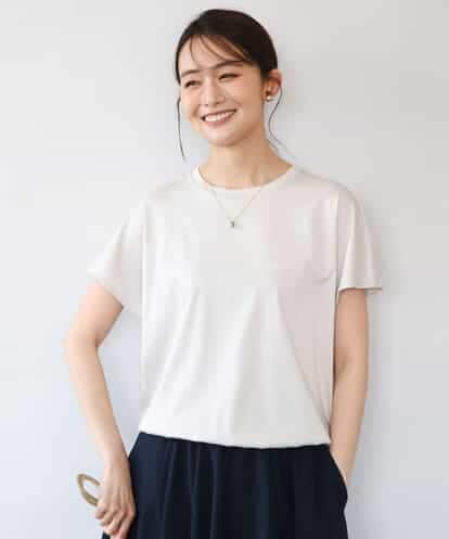 FKKGD62090 MK MICHEL KLEIN [接触冷感/洗える]裾ドロストデザインカットソー