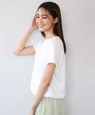 FKKGD62090 MK MICHEL KLEIN(MK ミッシェルクラン) [接触冷感/洗える]裾ドロストデザインカットソー グレージュ