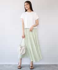 FKKGD62090 MK MICHEL KLEIN(MK ミッシェルクラン) [接触冷感/洗える]裾ドロストデザインカットソー グレージュ