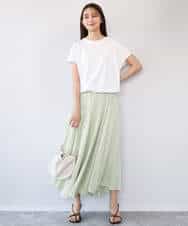 FKKGD62090 MK MICHEL KLEIN(MK ミッシェルクラン) [接触冷感/洗える]裾ドロストデザインカットソー グレージュ