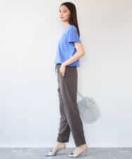 FKKGD62090 MK MICHEL KLEIN(MK ミッシェルクラン) [接触冷感/洗える]裾ドロストデザインカットソー グレージュ