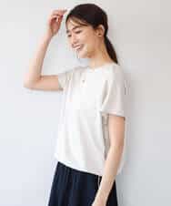 FKKGD62090 MK MICHEL KLEIN(MK ミッシェルクラン) [接触冷感/洗える]裾ドロストデザインカットソー グレージュ