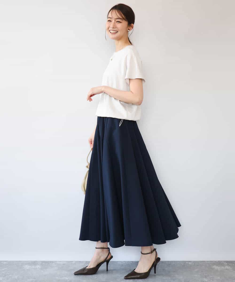 FKKGD62090 MK MICHEL KLEIN(MK ミッシェルクラン) [接触冷感/洗える]裾ドロストデザインカットソー グレージュ