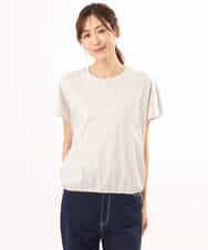 FKKGD62090 MK MICHEL KLEIN(MK ミッシェルクラン) [接触冷感/洗える]裾ドロストデザインカットソー グレージュ