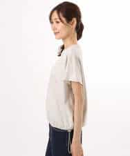 FKKGD62090 MK MICHEL KLEIN(MK ミッシェルクラン) [接触冷感/洗える]裾ドロストデザインカットソー グレージュ