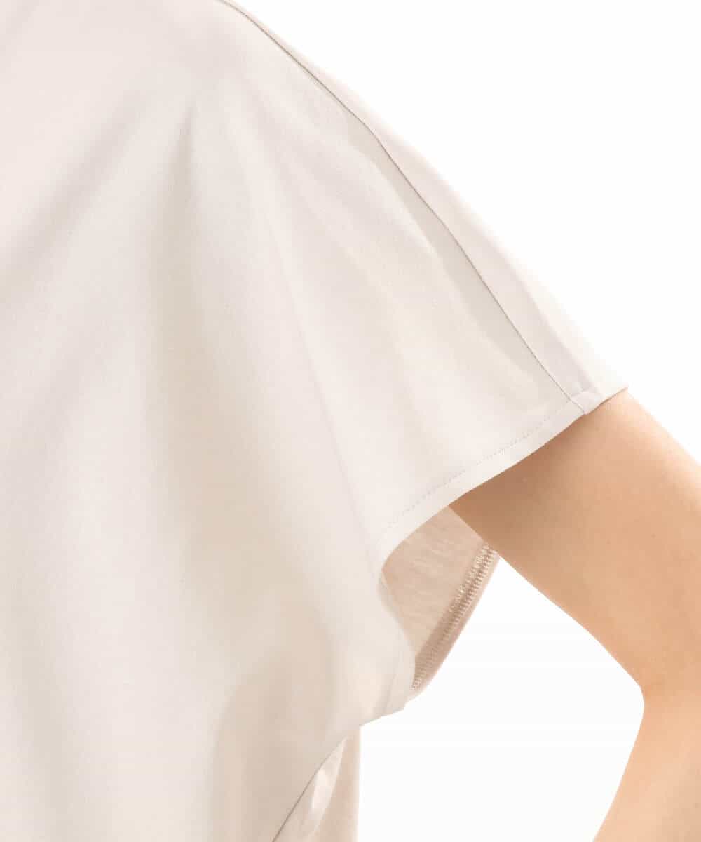 FKKGD62090 MK MICHEL KLEIN(MK ミッシェルクラン) [接触冷感/洗える]裾ドロストデザインカットソー グレージュ