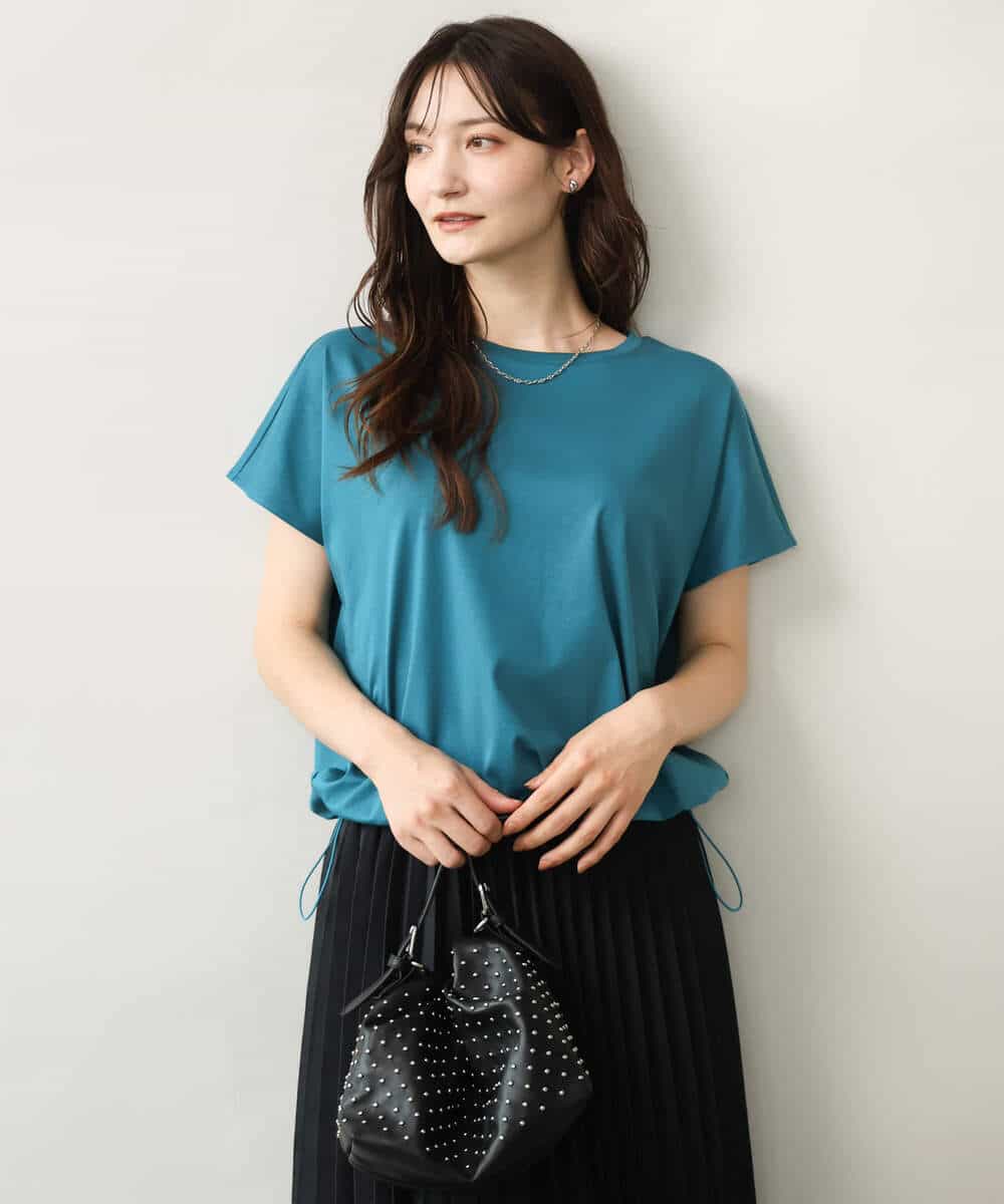 FKKGD62090 MK MICHEL KLEIN(MK ミッシェルクラン) [接触冷感/洗える]裾ドロストデザインカットソー グレージュ
