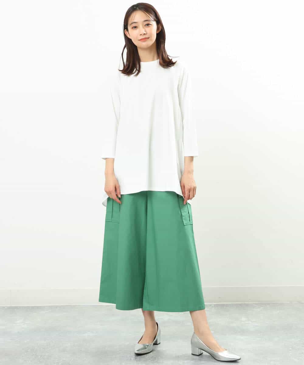 FKKGS02115 MK MICHEL KLEIN(MK ミッシェルクラン) バックティアードデザインカットソー/洗える ネイビー