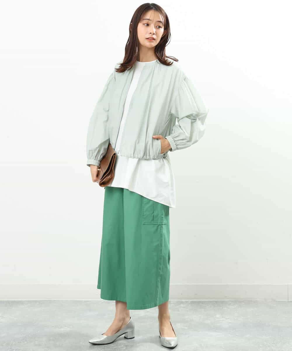 FKKGS02115 MK MICHEL KLEIN(MK ミッシェルクラン) バックティアードデザインカットソー/洗える ネイビー