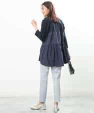 FKKGS02115 MK MICHEL KLEIN(MK ミッシェルクラン) バックティアードデザインカットソー/洗える ネイビー