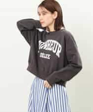 FKKGS03120 MK MICHEL KLEIN(MK ミッシェルクラン) ミニ裏毛ロゴスウェット/洗える チャコール