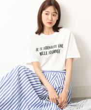 FKKGS05075 MK MICHEL KLEIN(MK ミッシェルクラン) ロゴTシャツ/洗える ホワイト