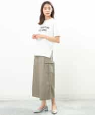 FKKGS05075 MK MICHEL KLEIN(MK ミッシェルクラン) ロゴTシャツ/洗える ブラック