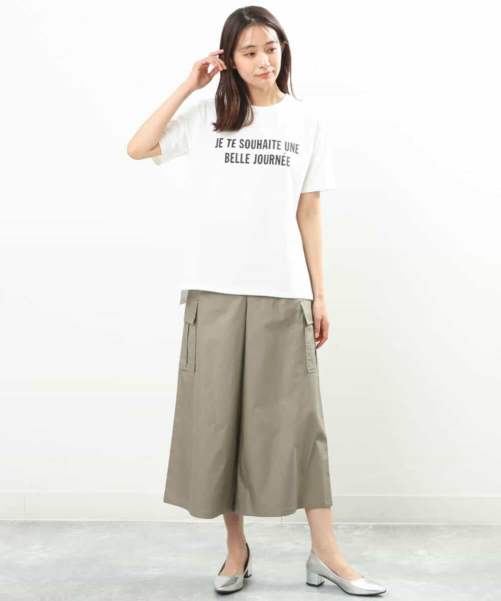 FKKGS05075 MK MICHEL KLEIN(MK ミッシェルクラン) ロゴTシャツ/洗える ブラック