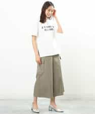 FKKGS05075 MK MICHEL KLEIN(MK ミッシェルクラン) ロゴTシャツ/洗える ブラック