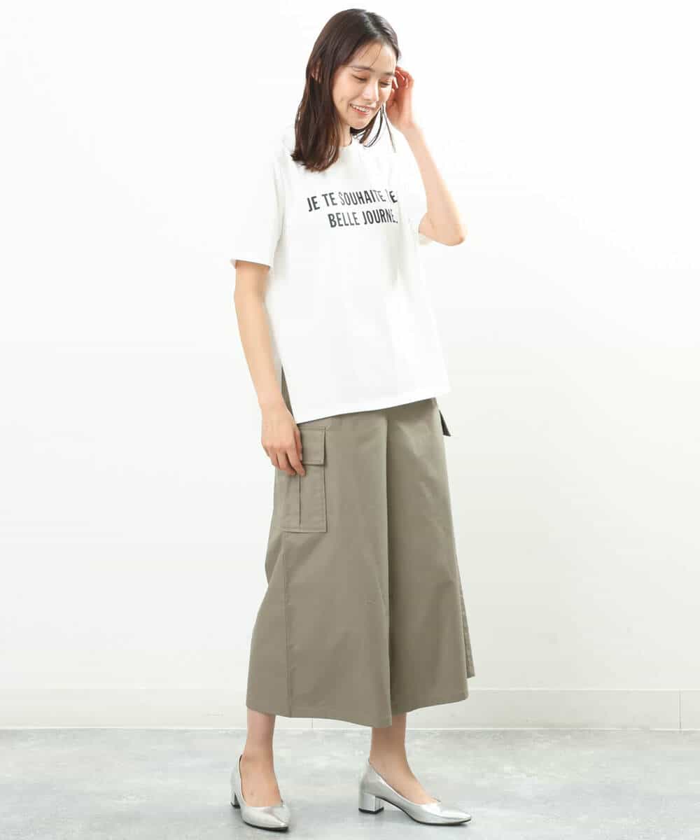 FKKGS05075 MK MICHEL KLEIN(MK ミッシェルクラン) ロゴTシャツ/洗える ブラック