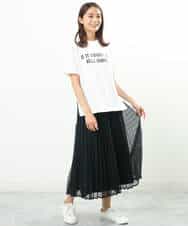 FKKGS05075 MK MICHEL KLEIN(MK ミッシェルクラン) ロゴTシャツ/洗える ブラック