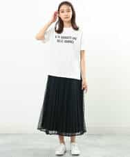 FKKGS05075 MK MICHEL KLEIN(MK ミッシェルクラン) ロゴTシャツ/洗える ブラック