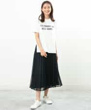 FKKGS05075 MK MICHEL KLEIN(MK ミッシェルクラン) ロゴTシャツ/洗える ブラック
