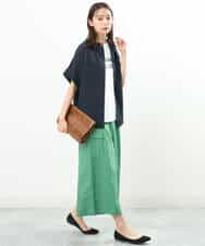 FKKGS05075 MK MICHEL KLEIN(MK ミッシェルクラン) ロゴTシャツ/洗える ブラック