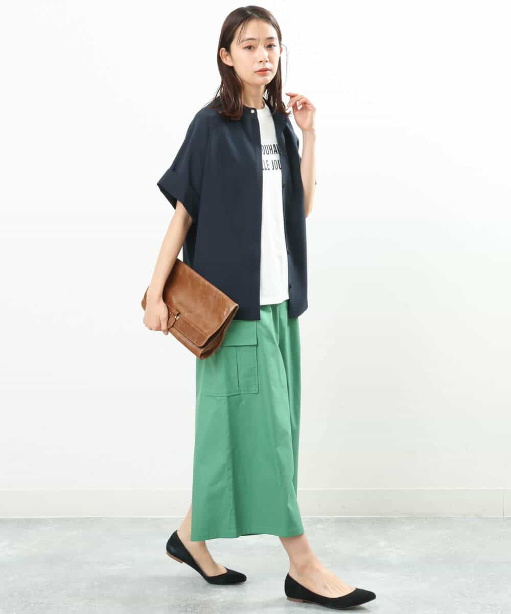 FKKGS05075 MK MICHEL KLEIN(MK ミッシェルクラン) ロゴTシャツ/洗える ブラック