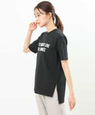 FKKGS05075 MK MICHEL KLEIN(MK ミッシェルクラン) ロゴTシャツ/洗える ブラック
