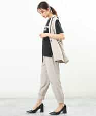 FKKGS05075 MK MICHEL KLEIN(MK ミッシェルクラン) ロゴTシャツ/洗える ブラック