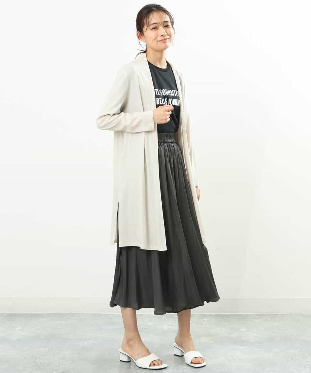 FKKGS05075 MK MICHEL KLEIN(MK ミッシェルクラン) ロゴTシャツ/洗える ブラック