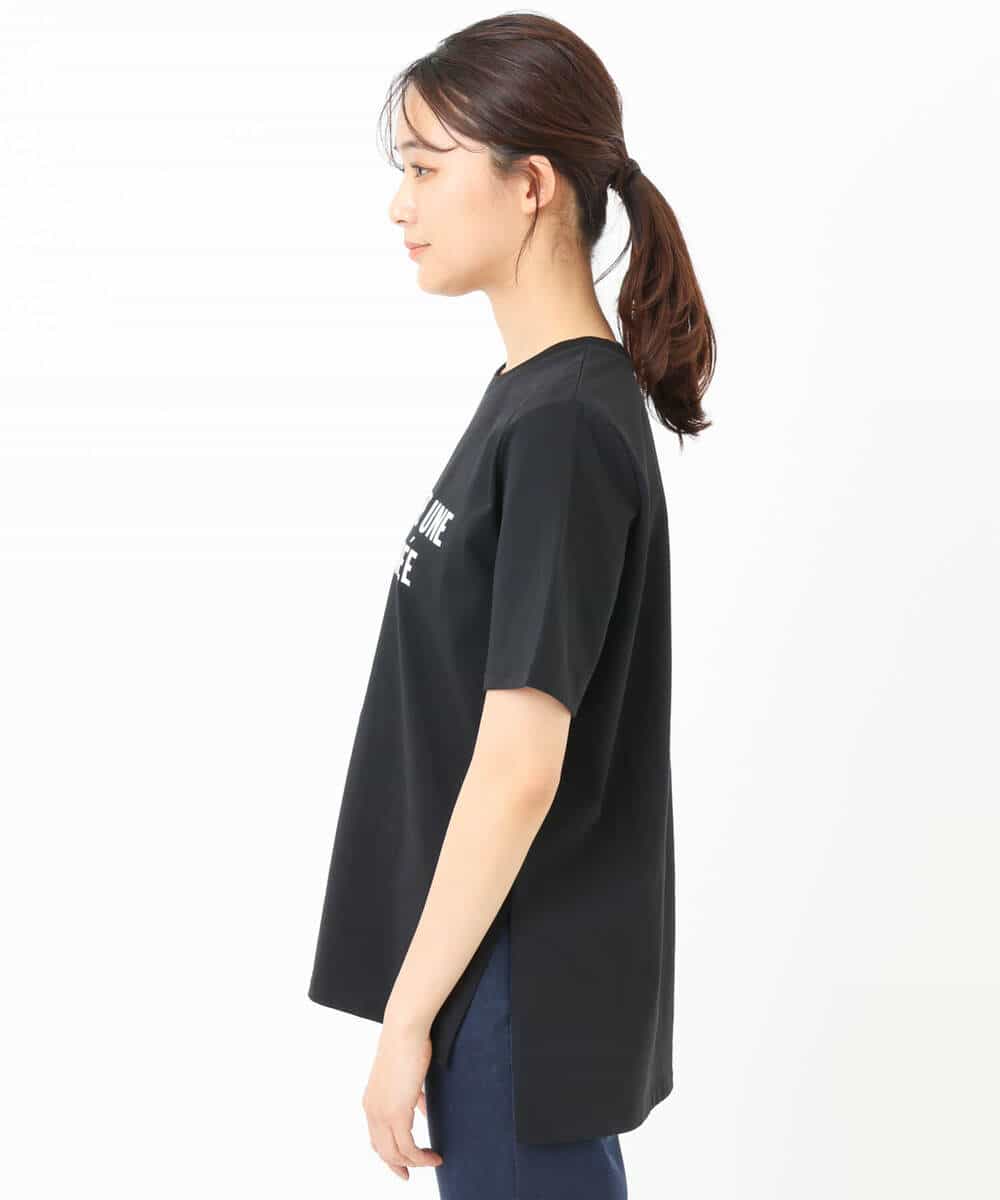 FKKGS05075 MK MICHEL KLEIN(MK ミッシェルクラン) ロゴTシャツ/洗える ブラック