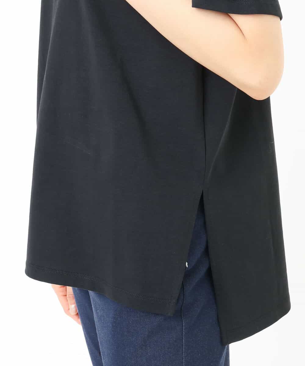 FKKGS05075 MK MICHEL KLEIN(MK ミッシェルクラン) ロゴTシャツ/洗える ブラック