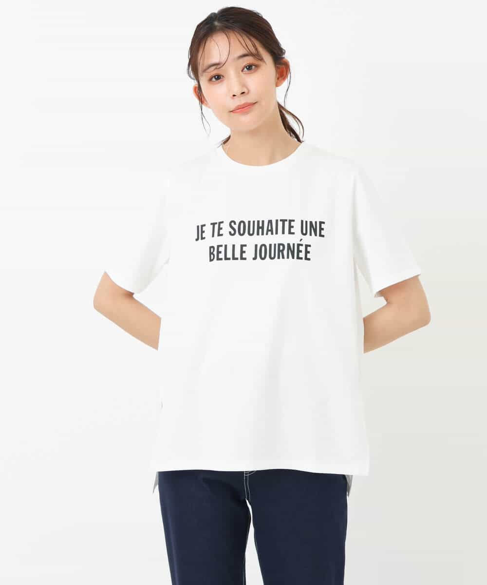 FKKGS05075 MK MICHEL KLEIN(MK ミッシェルクラン) ロゴTシャツ/洗える ブラック