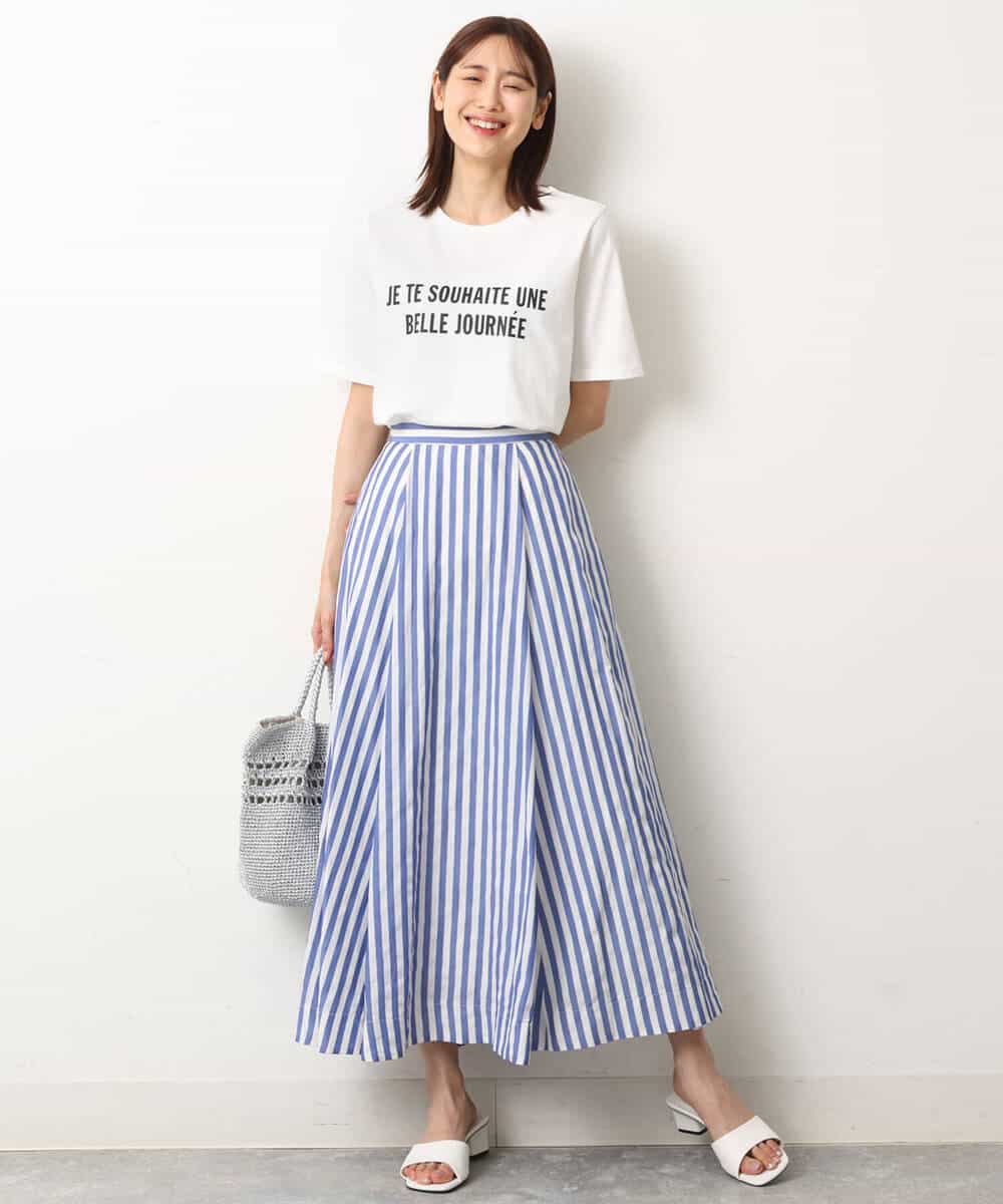 FKKGS05075 MK MICHEL KLEIN(MK ミッシェルクラン) ロゴTシャツ/洗える ブラック