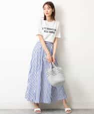 FKKGS05075 MK MICHEL KLEIN(MK ミッシェルクラン) ロゴTシャツ/洗える ブラック
