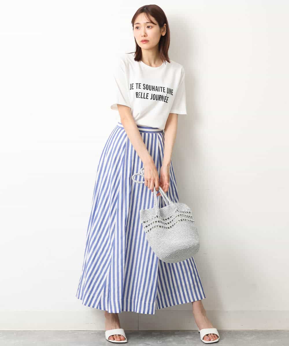FKKGS05075 MK MICHEL KLEIN(MK ミッシェルクラン) ロゴTシャツ/洗える ブラック