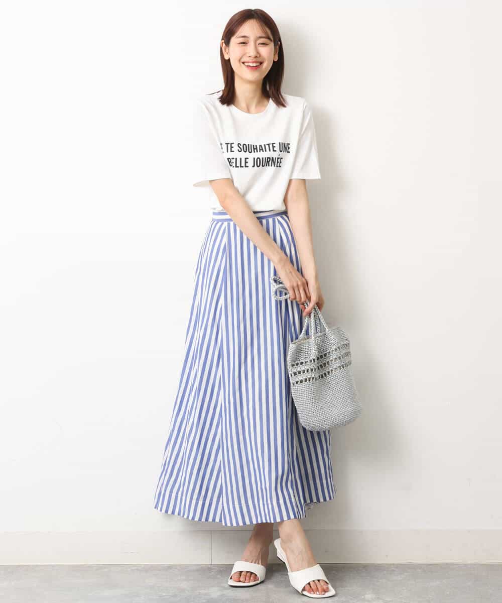 FKKGS05075 MK MICHEL KLEIN(MK ミッシェルクラン) ロゴTシャツ/洗える ブラック