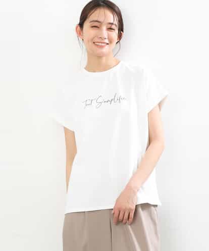 FKKGS06075  フレンチスリーブロゴTシャツ/洗える