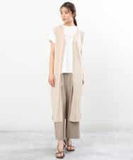 FKKGS06075 MK MICHEL KLEIN(MK ミッシェルクラン) フレンチスリーブロゴTシャツ/洗える ホワイト