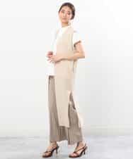 FKKGS06075 MK MICHEL KLEIN(MK ミッシェルクラン) フレンチスリーブロゴTシャツ/洗える ホワイト