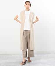 FKKGS06075 MK MICHEL KLEIN(MK ミッシェルクラン) フレンチスリーブロゴTシャツ/洗える ホワイト