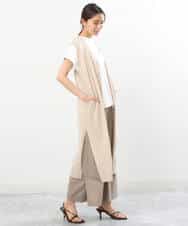 FKKGS06075 MK MICHEL KLEIN(MK ミッシェルクラン) フレンチスリーブロゴTシャツ/洗える ホワイト
