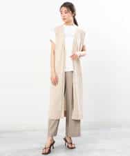 FKKGS06075 MK MICHEL KLEIN(MK ミッシェルクラン) フレンチスリーブロゴTシャツ/洗える ホワイト